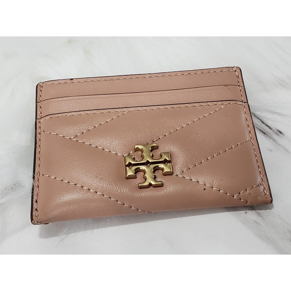 Tory Burch KIRA CHEVRON Quilt CARD CASE 56815 Holder Dusty Rose Mauve